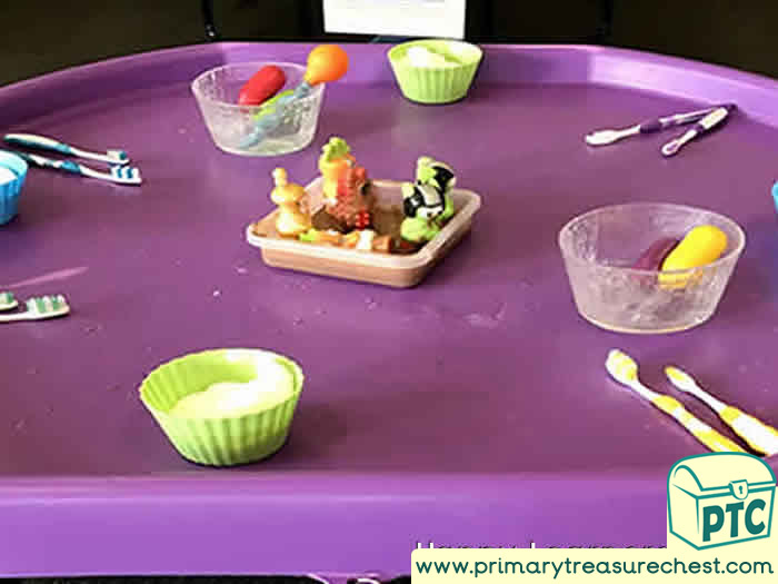 SPACE   Moon mud science investigation -  Role Play Sensory Play - Tuff Tray Ideas Early Years / Nursery / Primary