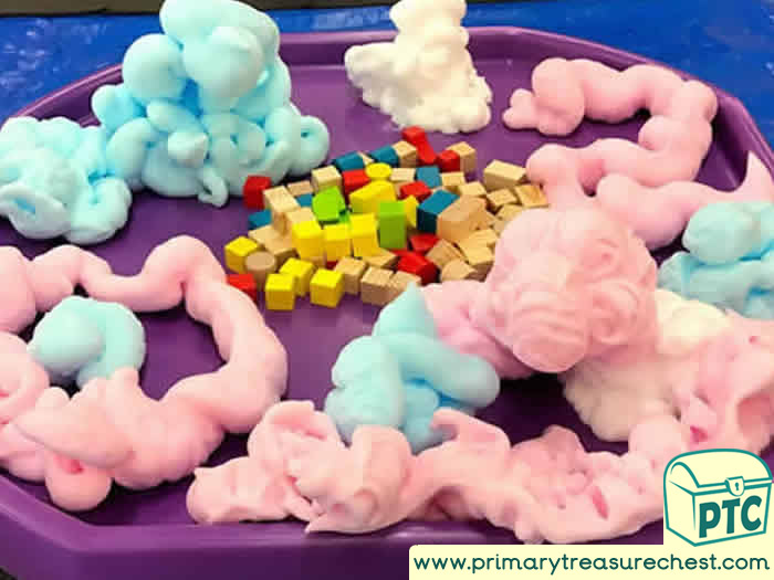 SPACE foam building blocks - Role Play Sensory Play - Tuff Tray Ideas Early Years / Nursery / Primary