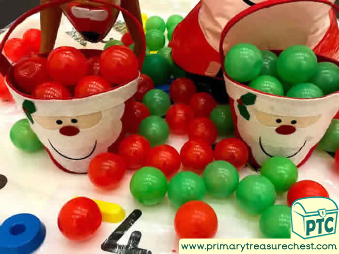 Santa Numbers Christmas / Santa Role Play Sensory Play - Tuff Tray Ideas Early Years / Nursery / Primary