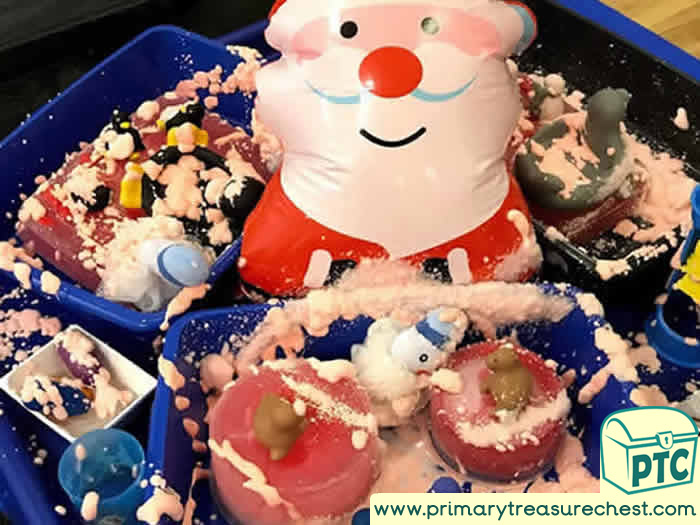 Santa Themed Discovery Role Play Sensory Play - Tuff Tray Ideas Early Years / Nursery / Primary