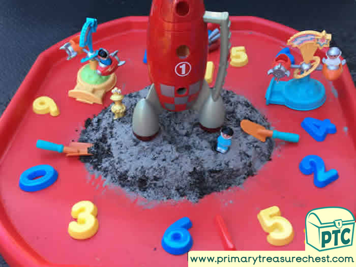 Space Themed Tuff Tray for Toddlers-EYFS Children