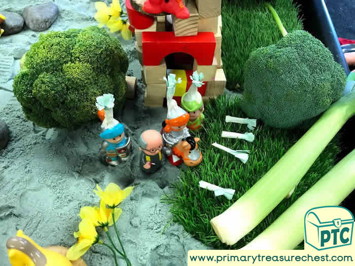 St David's Day Tuff Tray Small World Scene for Toddlers-EYFS Children