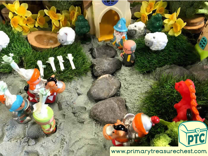 St David's Day Tuff Tray Small World Scene for Toddlers-EYFS Children