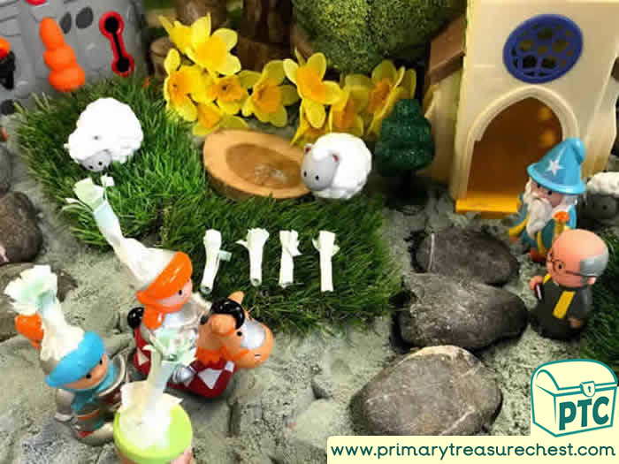 St David's Day Tuff Tray Small World Scene for Toddlers-EYFS Children