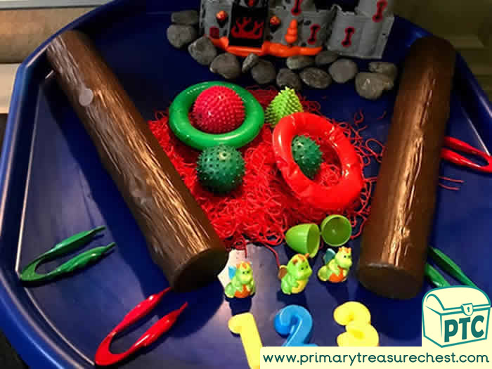 St David's Day Tuff Tray Small World Scene for Toddlers-EYFS Children