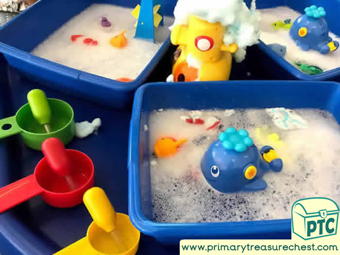 Under the Sea Submarine Water Play - Role Play  Sensory Play - Tuff Tray Ideas Early Years / Nursery / Primary 