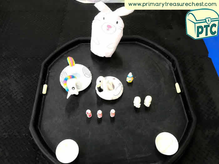 WHITE   Chalking Mark Making   Activity ideas - Role Play  Sensory Play - Tuff Tray Ideas Early Years – Tuff Spot / Nursery / Primary