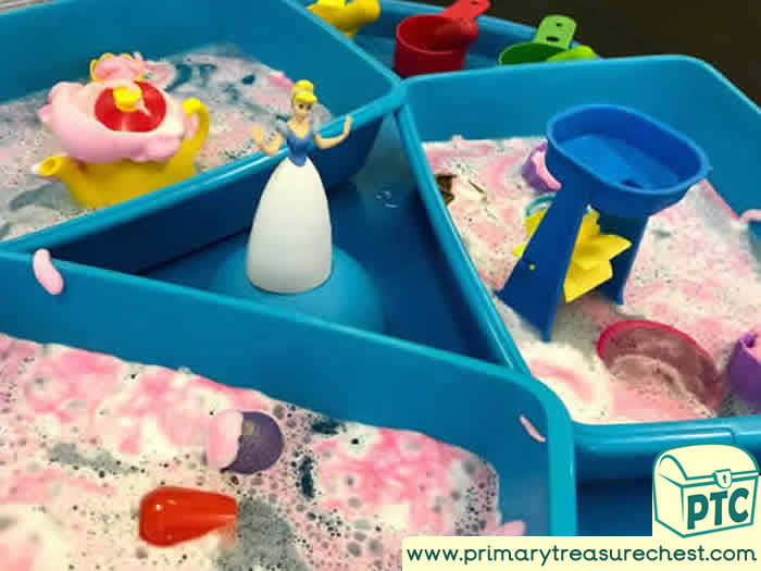 Water Play Princesses Tea Party - Role Play  Sensory Play - Tuff Tray Ideas Early Years / Nursery / Primary 