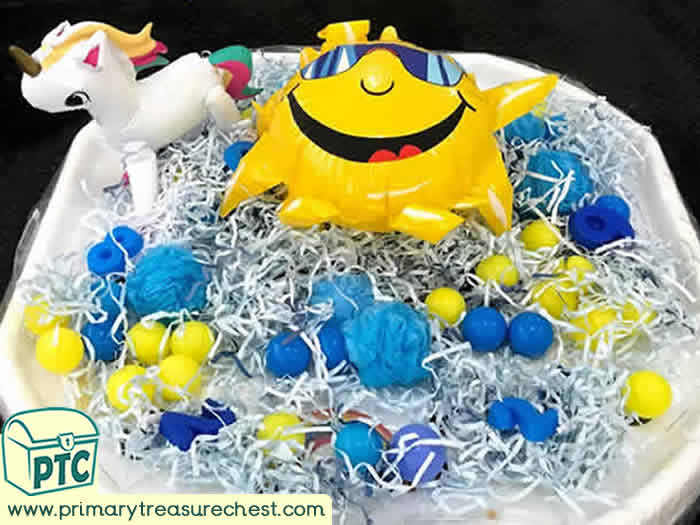 Weather themed sensory phonics  Activity ideas - Role Play  Sensory Play - Tuff Tray Ideas Early Years – Tuff Spot / Nursery / Primary