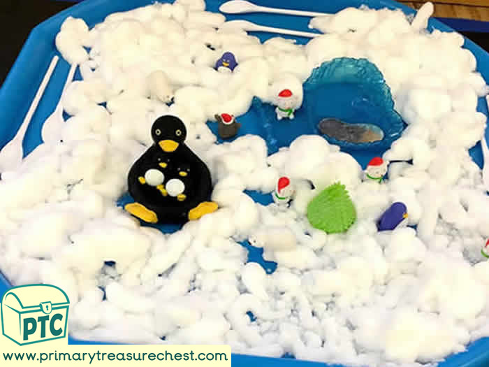 Winter Wonderland  Animals Discovery TUFF Tray small world for Toddlers-EYFS Children 