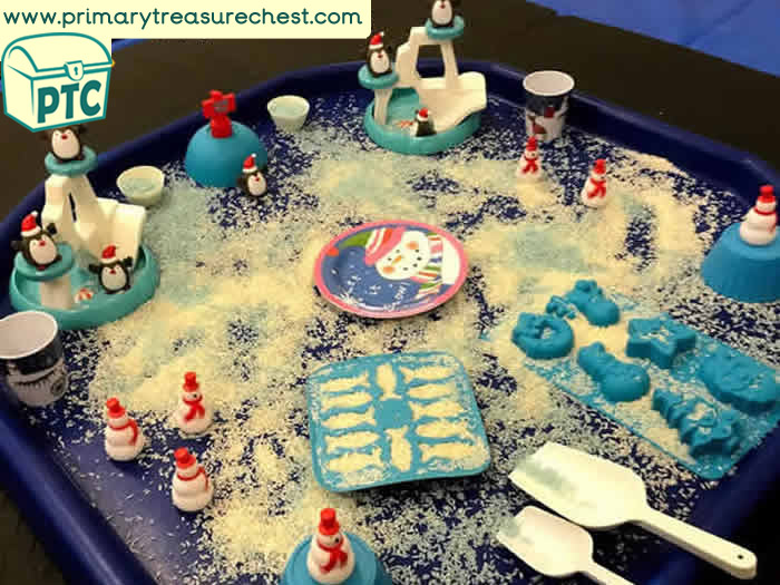 Winter Wonderland Small World sensory Play tuff tray for Toddlers-EYFS Children 
