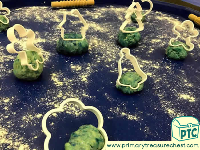 Winter Wonderland themed Sensory Play dough - Role Play Sensory Play - Tuff Tray Ideas Early Years / Nursery / Primary