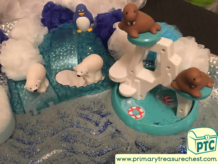 Seal and Polar Bear - Animal Themed Tuff Tray for Toddlers-EYFS Children 