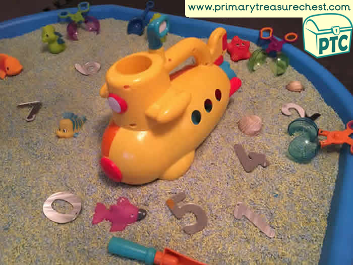 Under the Sea - Submarine - Transport – Number – Small World Play - Role Play Sensory Play- Tuff Tray Ideas Early Years / Nursery / Primary 
