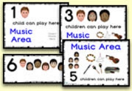 How Many Children... Music Area Signs