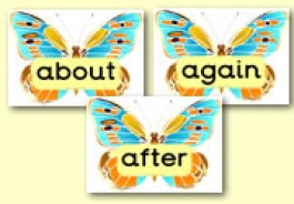 Years 1 and 2 Butterfly Themed HF Words