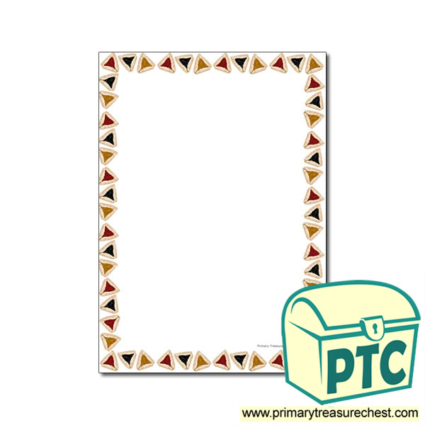 Purim Themed Page Border - No Lines