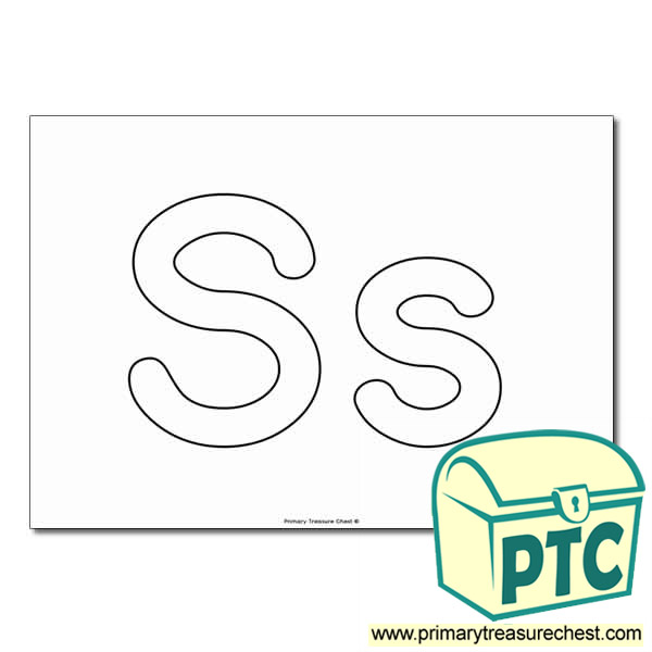  'Ss' Upper and Lowercase Bubble Letters A4 Poster - No Images.