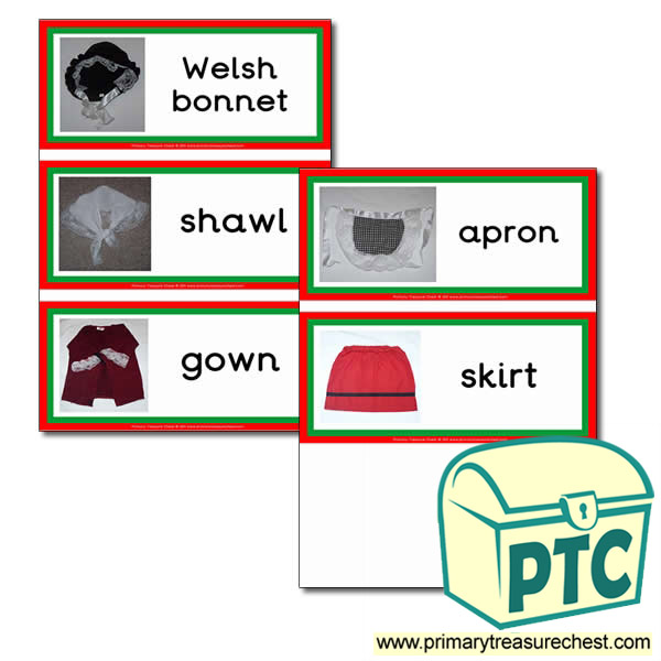 Welsh Costume Flashcards with Photos