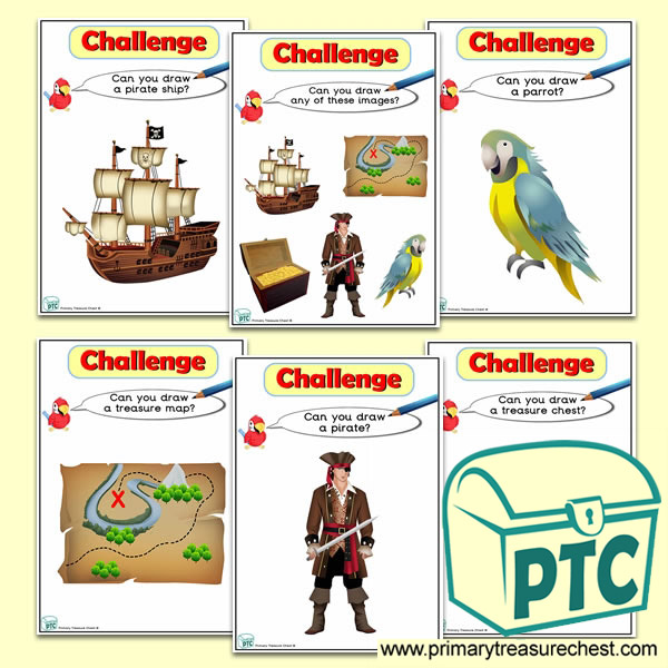 Pirate  Themed ICT Challenge Cards