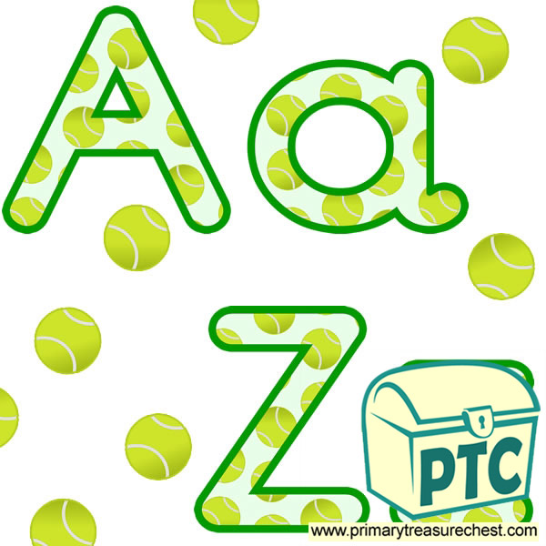 Tennis Ball  themed Display Lettering