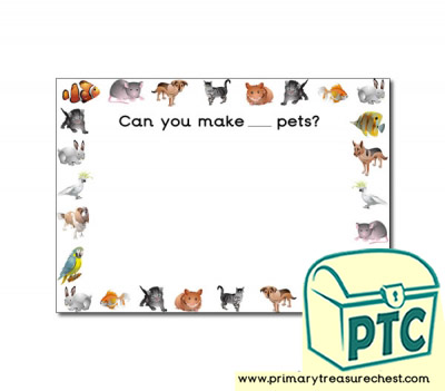 Playdough Mat - 'Can You Make ..... Pets?'