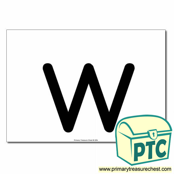 'w' Lowercase Letter A4 poster  (No Images)