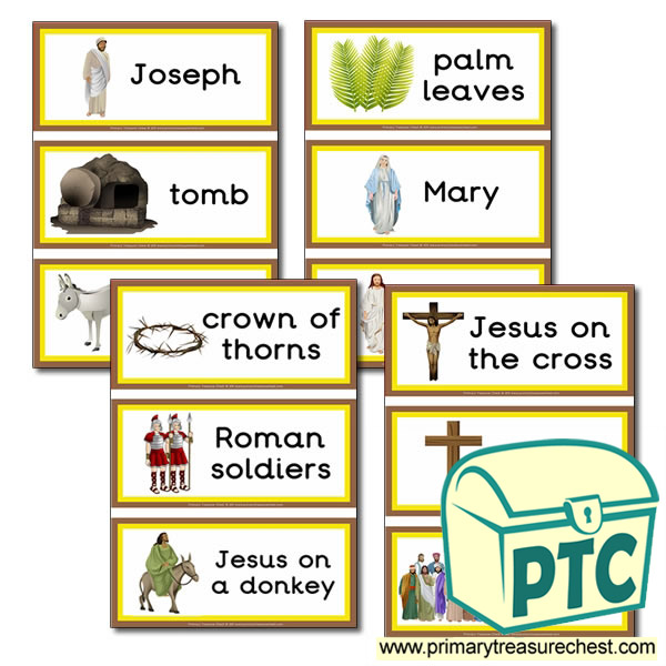 Easter Story Themed Flashcards