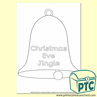 Christmas Eve Jingle Bell Themed Colouring Sheet