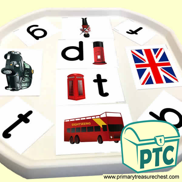 London Phonic Letter Sound Themed Matching Sounds with Pictures