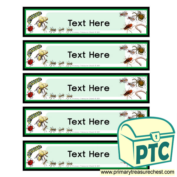 Minibeast Themed Pupil Drawer Labels (Small)