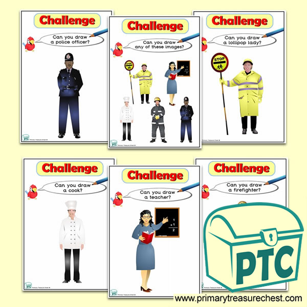 People Who Help Us Themed ICT Challenge Cards