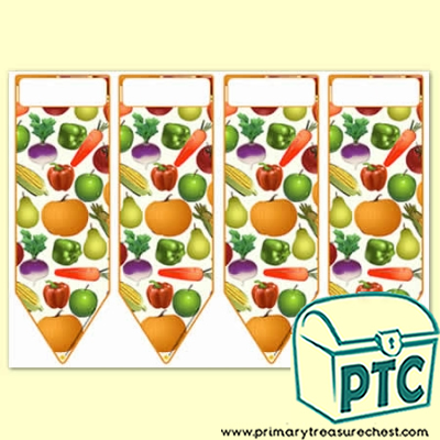 Fruit & Vegetables Themed Bookmarks