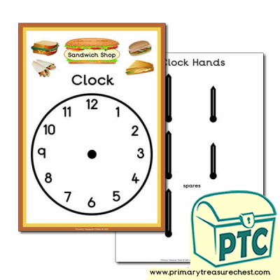 Role Play Fast Food Takeaway Role Play Clock