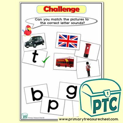 London Phonic Letter Sound Challenge Matching Sounds with Pictures