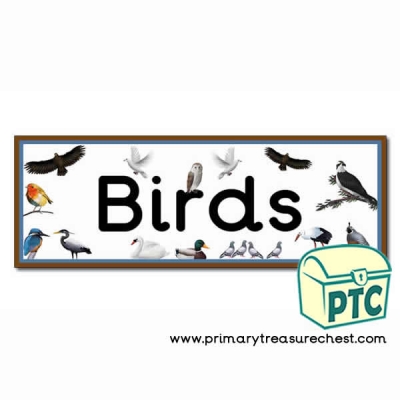 'Birds' Display Heading/Banner