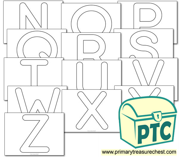 Alphabet Playdough Mats - Upper Case (N-Z)