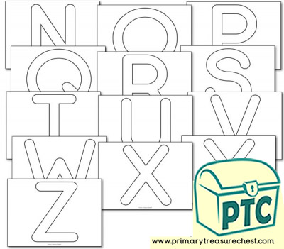 Alphabet Playdough Mats - Upper Case (N-Z)