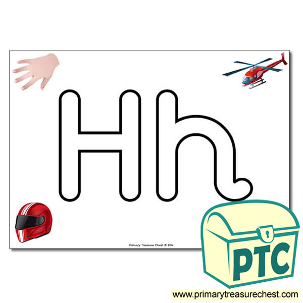  'Hh' Upper and Lowercase Bubble Letters A4 Poster, containing high quality, realistic images