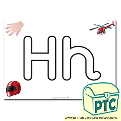  'Hh' Upper and Lowercase Bubble Letters A4 Poster, containing high quality, realistic images