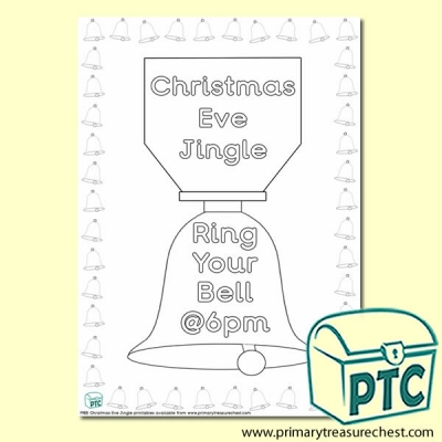 Christmas Eve Jingle Medal Colouring Poster - Christmas Eve Jingle