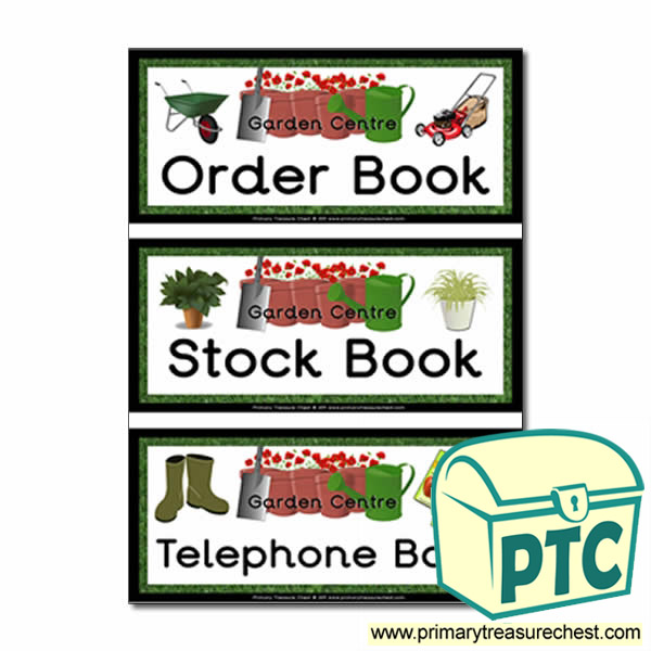 Garden Centre Role Play Book Labels