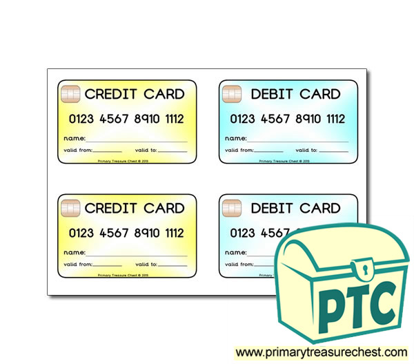 Role Play Credit Cards / Debit Cards