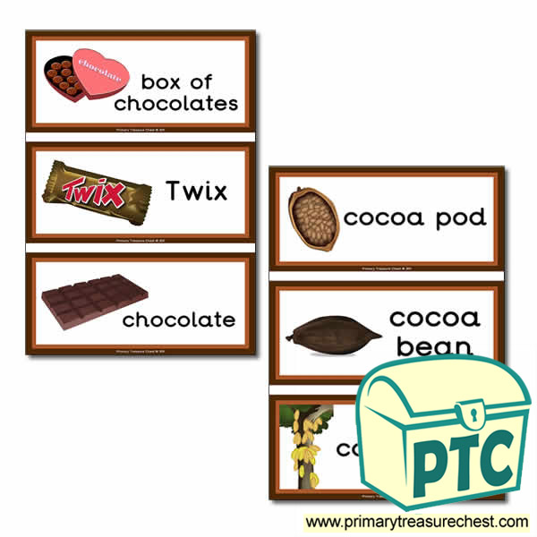 Chocolate Themed Flashcards
