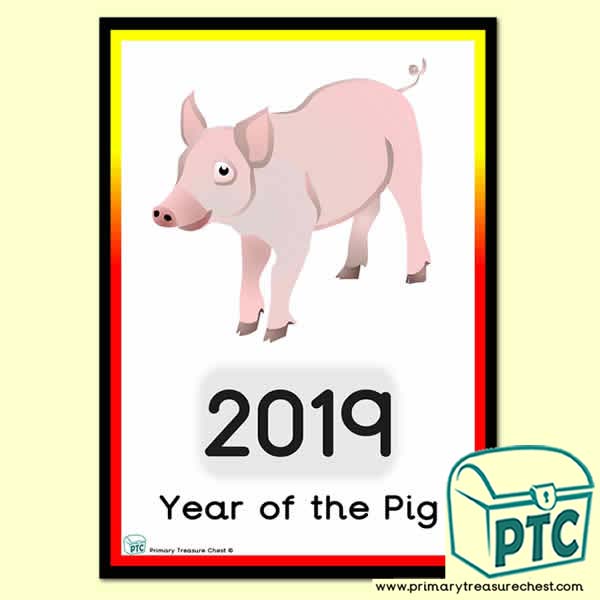 Chinese New Year Poster - 2019 Year of the Pig