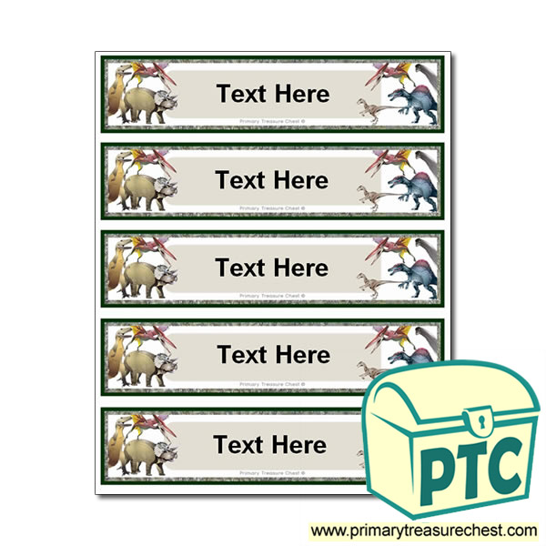 Free Dinosaur Themed Pupil Drawer Labels (Small)