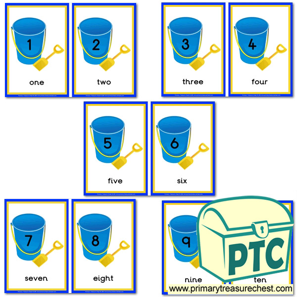 Bucket and Spade Number Line 1-10