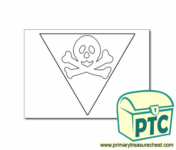 Pirate Bunting Colouring Sheet