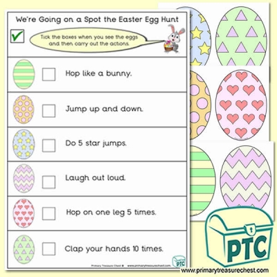 We’re Going on a Spot the Easter Egg Hunt - Patterned Eggs
