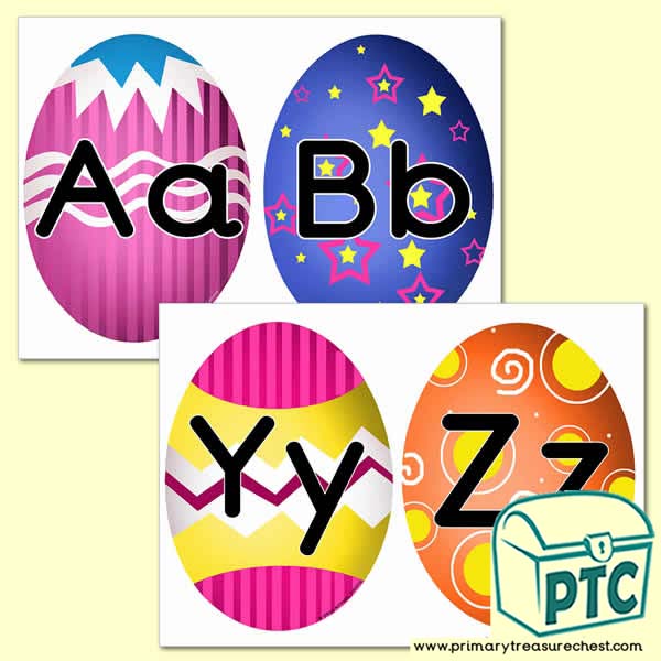 Easter Themed Alphabet Cards (upper and lower case)
